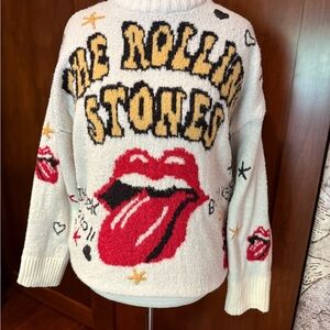 ⚜️AMERICAN EAGLE OUTFITTERS ROLLING STONES BOLD GRAPHIC SWEATER OVERSIZED SZ M⚜️